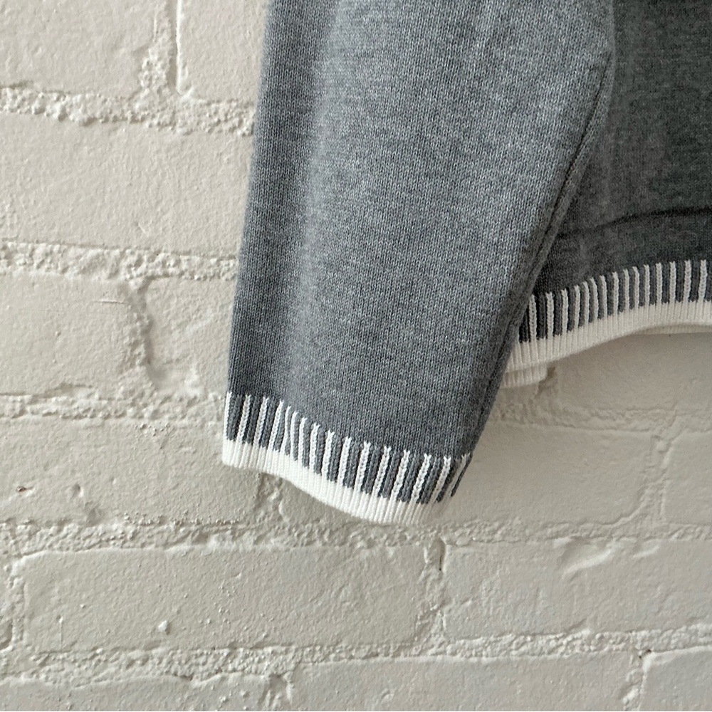 PrettyGarden Long Sleeve Relaxed Fit Gray Knit Cardigan Button Up Sweater Preppy - Picture 3 of 11